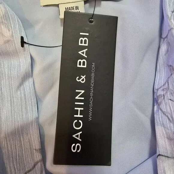 NWT Sachin & Babi Kayla Halter Wildflowers Blue Floral Sleeveless Holiday Dress - Picture 12 of 14